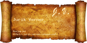 Jurik Verner névjegykártya